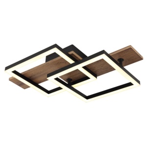Plafoniera LED design slim JEFFRY aspect lemn 67350-16 GL