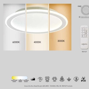 Plafoniera LED dimabila cu telecomanda TULUM 132666 universul-luminii.ro