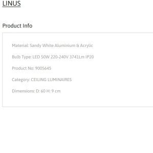Plafoniera LED dimabila design circular LINUS D-60cm - Img 3