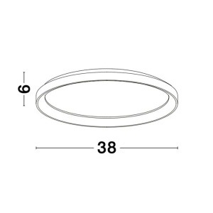Plafoniera LED dimabila design circular PERTINO D-38cm 222466 universul-luminii.ro
