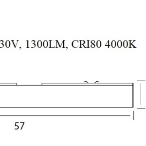 Plafoniera LED dimabila design modern LINEAR, 4000K alb C0124D MX - Img 5