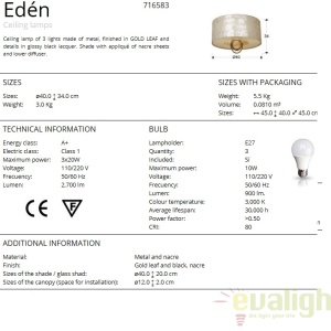 Plafoniera LED eleganta design clasic diam. 40cm EDEN SV-716583 62036 universul-luminii.ro