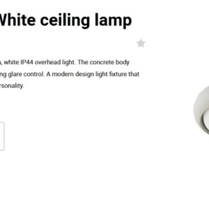 Plafoniera LED exterior iluminat minimalist IP44 ANGA 29cm alba 217806 universul-luminii.ro