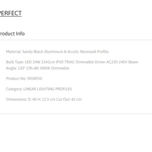 Plafoniera LED incastrabila reglabila PERFECT 40cm negru 3000K Dimmable 223346 universul-luminii.ro