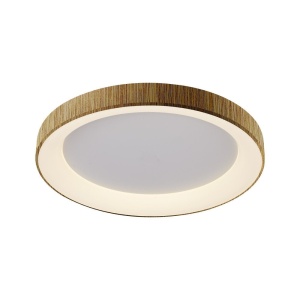 Plafoniera LED inteligenta design circular NISEKO II Wood 65cm