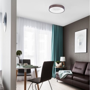 Plafoniera LED moderna 38cm RANDO THIN cafenie NVL-9353833 76446 universul-luminii.ro