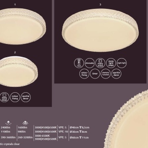 Plafoniera LED moderna cu decor stralucitor OVI 22W 202906 universul-luminii.ro