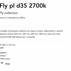 Plafoniera LED moderna Fly pl d35 2700k alba 164746 universul-luminii.ro