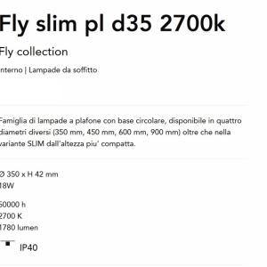 Plafoniera LED moderna Fly slim pl d35 2700k 242336 universul-luminii.ro