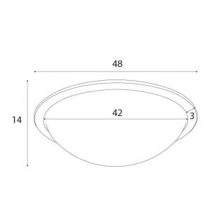 Plafoniera LED moderna Lotto 48cm 151106 universul-luminii.ro