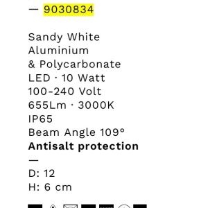 Plafoniera LED pentru iluminat exterior IP65 JUDI D-12cm alb 153166 universul-luminii.ro