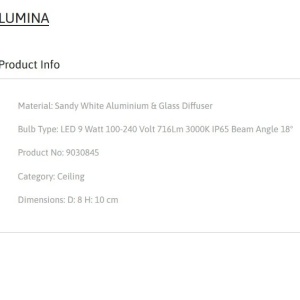 Plafoniera LED pentru iluminat exterior IP65 JUDI D-8cm alb 153186 universul-luminii.ro