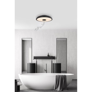 Plafoniera LED RGB cu telecomanda si difuzor RAFFY negru 163116 universul-luminii.ro