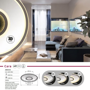 Plafoniera LED slim cu efect 3D CARA 250726 universul-luminii.ro