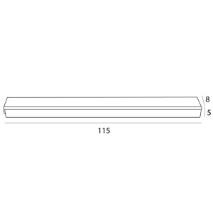 Plafoniera liniara LED Flex negru 115cm 595306 universul-luminii.ro