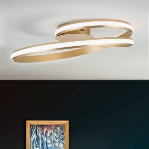 Plafoniera, Lustra aplicata dimabila Circus satin brass 196976 universul-luminii.ro