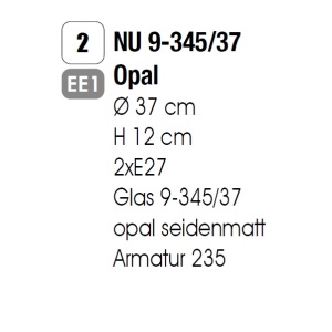 Plafoniera moderna diametru 37cm, Alba 94936 universul-luminii.ro