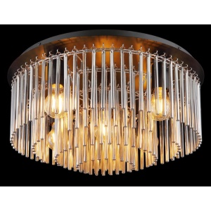 Plafoniera moderna GORLEY negru/ fumuriu 157406 universul-luminii.ro