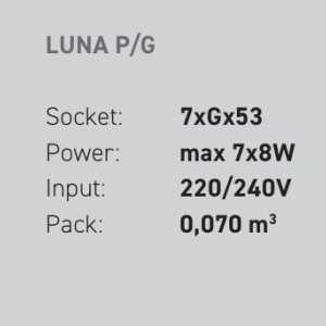 Plafoniera moderna Luna 60x72,5cm, alb sau gri 147416 universul-luminii.ro
