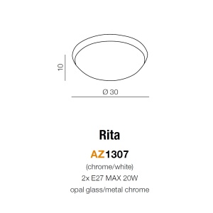 Plafoniera pentru baie RITA 70126 universul-luminii.ro