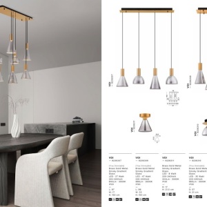 Plafoniera, Spot aplicat LED, Metal, Sticla, Fumuriu, Voi 245266 universul-luminii.ro