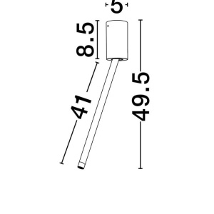 Plafoniera/Spot LED reglabil stil minimalist ORNOS alB H-49,5cm 159716 universul-luminii.ro