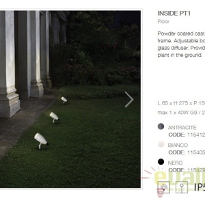 Proiector iluminat exterior cu tarus, IP54 INSIDE PT1 NERO 115429 59856 universul-luminii.ro