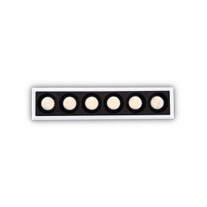 Proiector LED incastrabil design slim Lika 10w 3000k negru/alb