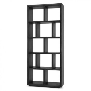 Raft din lemn design LUX Marguesa gri carbune 111661 HZ
