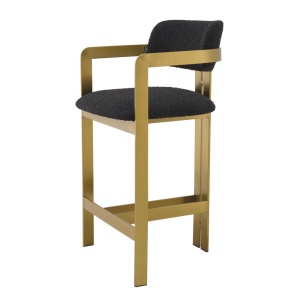Scaun bar design LUX Donato Counter Stool, boucle negru 115836 HZ - Img 3