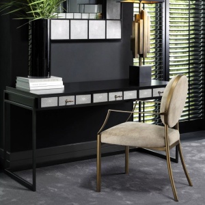 Scaun cu brate elegant, tapitat cu catifea, LUX Scribe 110807 HZ - Img 6