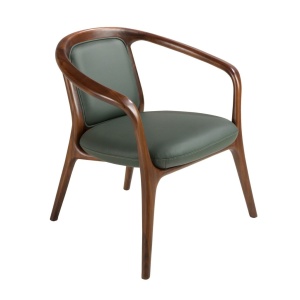 Scaun cu brate LUX design italian, Piele Sintetica Verde Inchis