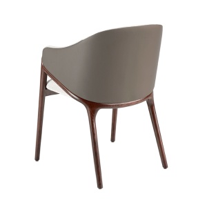 Scaun cu brate tapitat design italian Nogal - Img 4