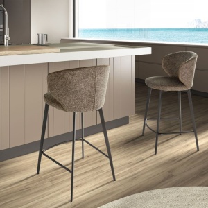 Scaun de bar LUX design italian Brown marbled - Img 7