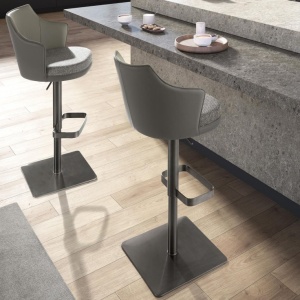 Scaun de bar pivotant cu inaltime reglabila Stool gri - Img 9