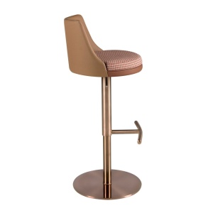 Scaun de bar pivotant cu inaltime reglabila Stool maro - Img 3