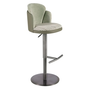 Scaun de bar pivotant cu inaltime reglabila Stool verde inchis