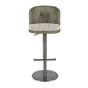 Scaun de bar pivotant cu inaltime reglabila Stool verde inchis - Img 8