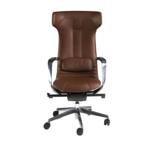Scaun de birou modern piele sintetica Brown - Img 3