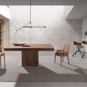 Scaun de birou pivotant design modern Gris-Negro - Img 9