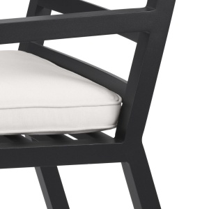 Scaun de interior/ exterior elegant design LUX Delta, negru 115003 HZ - Img 7