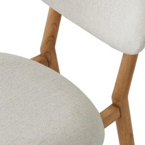 Scaun design elegant LUX Allston, sentier cream/ natur - Img 5