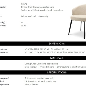 Scaun design elegant LUX Camerota - Img 2