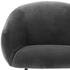 Scaun design LUX Elbury, catifea Savona dark grey - Img 4