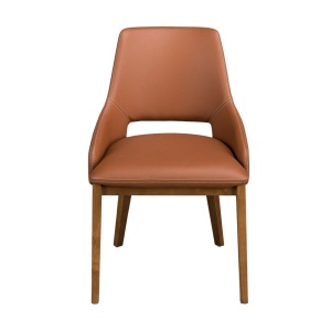 Scaun design LUX, Nuc, Piele sintetica, Brown - Img 5