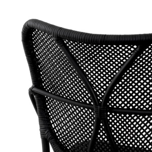 Scaun din ratan design LUX, Colony negru - Img 2