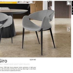 Scaun dining design elegant Giro gri - Img 8