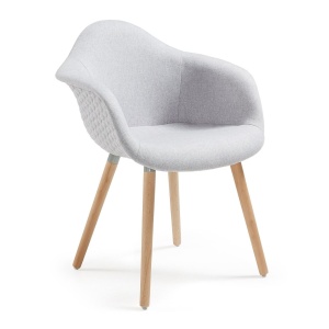 Scaun elegant in stil nordic cu tapiterie gri deschis, KENNA C631JQ14 JG