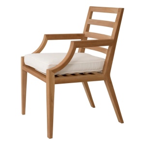 Scaun elegant pentru exterior design LUX Hera natur / flores off-white - Img 4