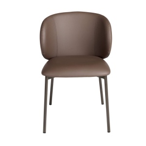 Scaun modern design italian, Piele Sintetica Maro - Img 5